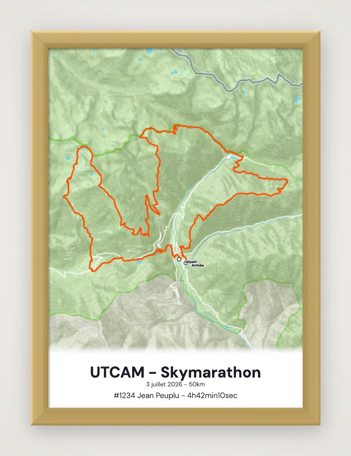 Poster UTCAM - Skymarathon incorniciato