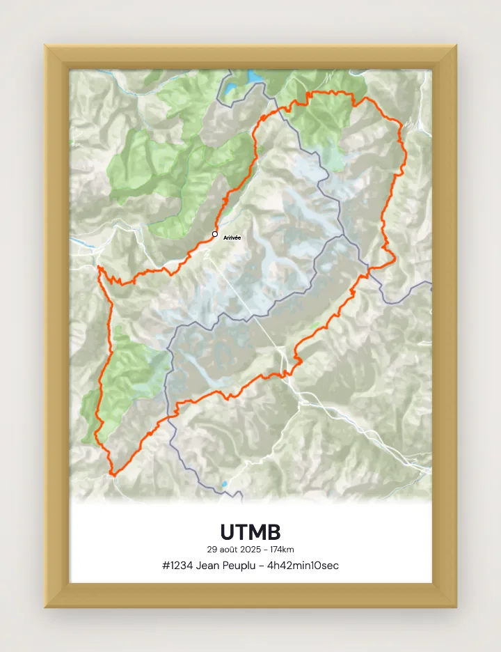 Gerahmtes Poster UTMB