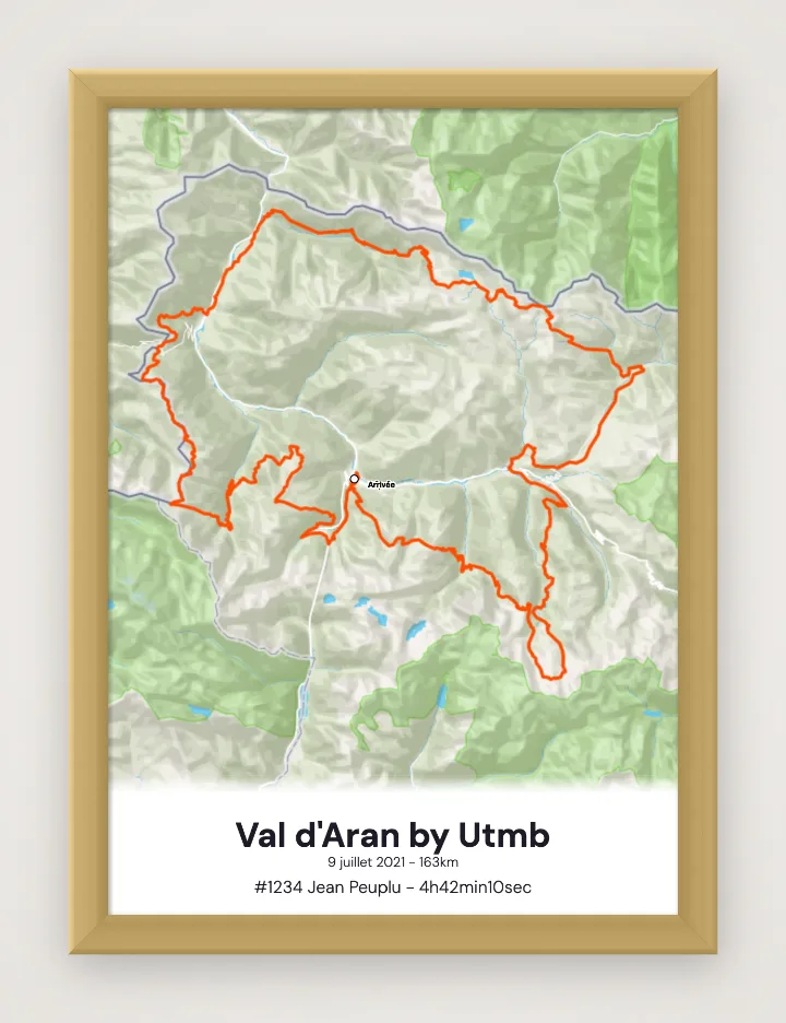 Póster Val d'Aran by Utmb enmarcado