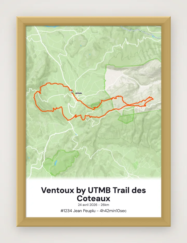Poster Ventoux by UTMB Trail des Coteaux incorniciato