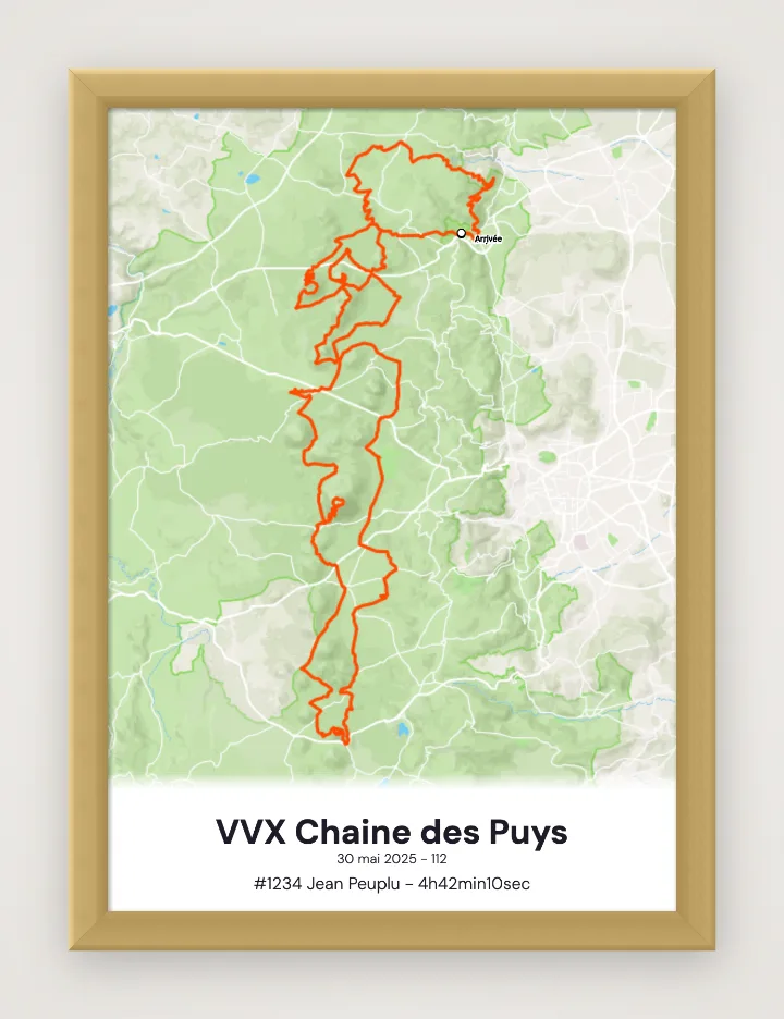 Gerahmtes Poster VVX Chaine des Puys