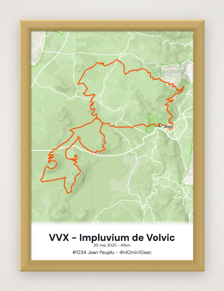 Affiche VVX - Impluvium de Volvic encadrée