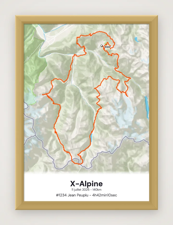 Gerahmtes Poster X-Alpine
