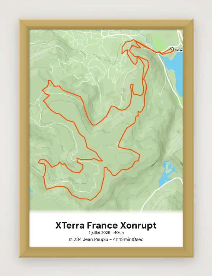Poster XTerra France Xonrupt incorniciato